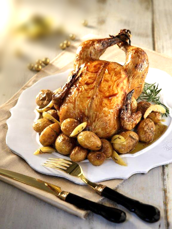 Κοτόπουλο Νιτσιάκος με πατάτες και μαρμελάδα λεμόνι